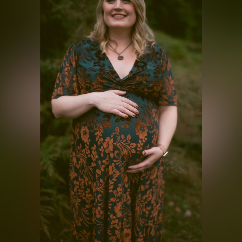 Baltic Born Uma Velvet Maxi Dress Jade & Bronze